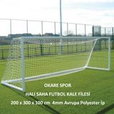 Okare Spor Halı Saha Futbol Kale Filesi 2X3x1m- 4 Mm Polyester İp