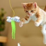 Okavango Elastik Kendinden Yapışkanlı Renkli Kedi Oyun Oltası Kedi Oyuncağı Yapışkanlı Olta Eğitim Oyuncağı (2 Adet)