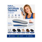 OKAVANGO Ortopedik Memory Foam Tabanlık, Konfor & Rahat Ark Takviyeli, yumuşak ayakkabı tabanlığı Gri-Mavi 36-41