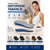 Okavango Ortopedik Memory Foam Tabanlık Mavi 36-41 Konforlu Şok Emici Ark Takviyeli Ayakkabı Tabanı