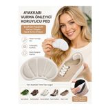 OKAVANGO Spor Ayakkabı Ortopedik Topuk Tamir Yaması, Kendinden Yapışkanlı Ayakkabı Vurma Önleyici Ped BEYAZ