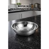 Okay Büyük Boy Paslanmaz Çelik Köpek Mama ve Su Kabı – Dayanıklı Metal Evcil Hayvan Mama Kabı (1 Adet)