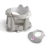 OKBaby Bebek Banyo Seti Crab Banyo Oturağı + Hippo Duş Şapkası A.Gri