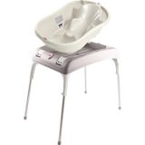 OKBaby Bebek Banyo Seti Onda Dijital Termometreli Çift Yönlü Bebek Küveti K. Beyaz & Bebek Küvet Taşıyıcı