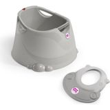 Okbaby Bebek Banyo Seti Opla Küvet + Hippo Duş Şapkası A.gri - Açık Gri