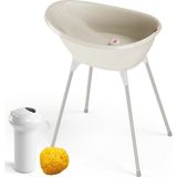 Okbaby Bella Kırık Beyaz 4 Parça Bebek Banyo Seti