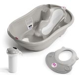 OkBaby Onda Evol Banyo Küveti & Bebek Duşu & Hippo Banyo Siperliği/A.Gri