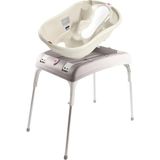 Okbaby Onda Evolution Dijital Termometreli Çift Yönlü Küvet ve Küvet Taşıyıcı Bebek Banyo Seti - Kırık Beyaz - Standart
