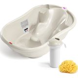 Okbaby Onda Kırık Beyaz 3 Parça Bebek Banyo Seti