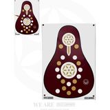 Okçu Baba Okcubaba Vinil Geleneksel Okçuluk Hedef Yüzü 80x115 cm Koyu Kahve Hedef Kağıdı Modeli - Renkli
