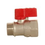 Okçu Kardeşler Dış Dişli Erkek 1/2'' Kırmızı Mini Küresel Vana