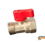 Okçu Kardeşler Dış Dişli Erkek 1/2'' Kırmızı Mini Küresel Vana