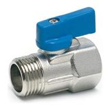 Okçu Kardeşler Dış Dişli Erkek 1/2'' Mavi Mini Küresel Vana