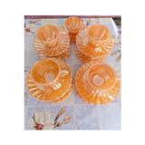 Okçu Store Anchor Hocking 1980 Madeni Usa ,Antika Sarı Fincan Takımı 6 Adet ,Yemek Tabağı Takımı 6 Adet ,Kase Takımı 6 Adet 3 Lü Set 18 Parca