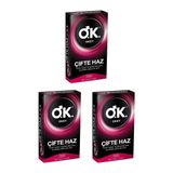 Okey 10'lu 3 Adet Çifte Haz Prezervatif Paket