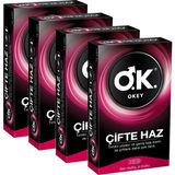Okey Çifte Haz Prezervatif 10'lu x 4 Gizli Paketleme ile Yüksek Kalite Koruma