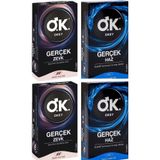 Okey Gerçek Haz -Gerçek Zevk Prezervatif 4 X 12'Li Avantaj Karma Paket