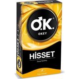 Okey Hisset İnce Formlu Prezervatif 10'lu Siyah Renkli Yüksek Hassasiyet