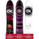 Okey Kayganlaştırıcı Jel 100 ml Çilek Aromalı Afrodizyak Etkili Kokusuz Su Bazlı 3'lü Set