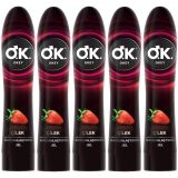 Okey Kayganlaştırıcı Jel, 100 ml, Çilekli, 5'li Set