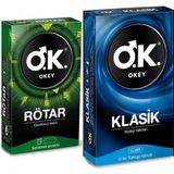 Okey Klasik Prezervatif 10'lu + Rötar Prezervatif 10'lu