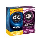 Okey Nirvana Prezervatif + Okey Klasik Prezervatif 2 x 20'li
