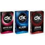 Okey Prezervatıf 10 Lu Zırve+Klasık+Cıfte Haz Karma Set