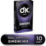 Okey Sımsıkı Prezervatif 10'lu Ekstra Dar Kayganlaştırıcılı Maksimum His ve Güvenli Koruma