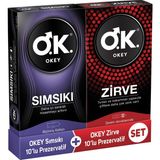 Okey Sımsıkı Prezervatif 10'lu + Okey Zirve 10'lu Prezervatif