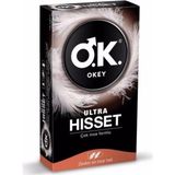 Okey Ultra Hisset 10'lu Vanilya Aromalı Prezervatifler Çok İnce Yapı ile Hazzı Artırır