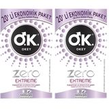 Okey Zero Extreme 20'li Ekonomik Prezervatif (2 paketi)