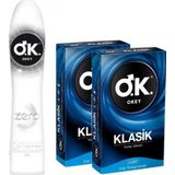 Okey Zero Kayganlaştırıcı Jel 100ML ve Klasik Prezervatif 10lu - 3lü Set