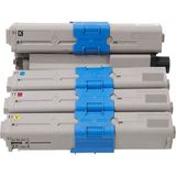 Oki 4 Renk Çipli Muadil Toner Seti C301 Okicolor C301DN Yazıcı Uyumlu