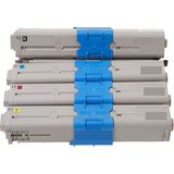 Oki C301 / C301DN Uyumlu Çipli 4 Renk Muadil Toner Seti