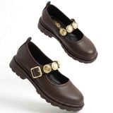 Okira Premium Kahverengi Oxford Babet Ayakkabı