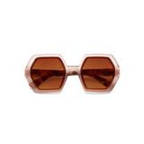Okkia Emma Big Hexagonal Güneş Gözlüğü Havana Pembesi, OK015-PH, havana pembesi, Unisex - yetişkin