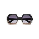Okkia Emma Big Hexagonal Unisex Güneş Gözlüğü Siyah Ros