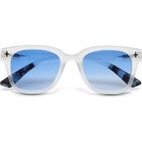 Okkia Giovanni Mavi Lens Unisex Güneş Gözlüğü Beyaz - Buz Mavi - Şeffaf