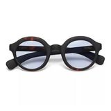 Okkia Lauro Unisex Yuvarlak Siyah Havana Güneş Gözlüğü Mavi Degrade