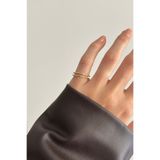 Okko Store Mini Kemik Serçe Parmak Ayarlanabilir Yüzük