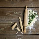 Oklava Merdane 3’lü Ahşap Set Büyük Orta Küçük Boy Hamur Açma Baklava Börek Için