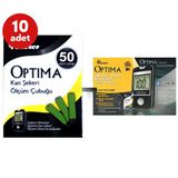 Okmeter Optima Strip 50'li - 10 Adet + Kan Şekeri Ölçüm Cihaz Hediye