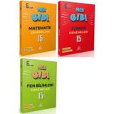 Oksijen 6. Sınıf Matematik + Türkçe + Fen Lgs Gibi Branş Denemeleri Seti 3 Kitap