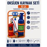 Oksijen Kaynak Seti Doldurulabilir Tüplü 6 Lt