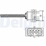 Oksijen (Lambda) Sensörü Opel Meriva A Mpv (X03) 1.6 (E75) 2005-2010 Delphi Del Es10789-12B1