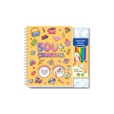 oksijen oyuncak 500+ Çocuk Sticker Boyama Kitabı 6’lı Keçeli Kalem Hediyeli Eğitici Etkinlik Kitabı