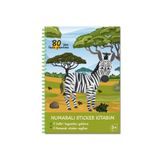 oksijen oyuncak Bitmeyen Tükenmeyen Safari Temalı Tak Çıkar Numaralı Sticker Boyama Kitabı