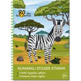 Oksijen Oyuncak Bitmeyen Tükenmeyen Tak Çıkar Numaralı Safari Temalı Sticker Boyama Kitabı Eğlenerek Öğren Boya ve Keşfet