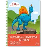 Oksijen Oyuncak Dinozor Temalı Sticker Boyama Kitabı Eğlenerek Öğren Boya ve Keşfet