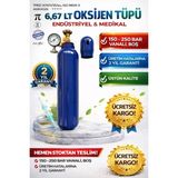 Oksijen Seti - 6.67LT Oksijen Manometre Regülatör Kanül Dahil Dolu